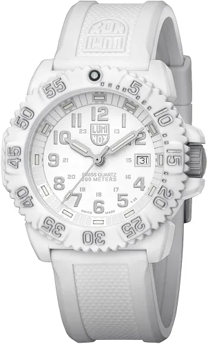 Vista 2 de Luminox Reloj para mujer al aire libre Navy Seals Colormark (XS.3057.WO3050 Series) fabricación suiza + esfera y correa de fibra de vidrio blanca +