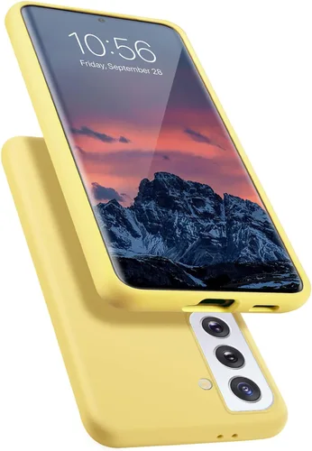 Vista 8 de Funda diseñada para Galaxy S21+ Plus, silicona líquida de goma de gel a prueba de golpes, forro de tela de microfibra suave, compatible con Galaxy