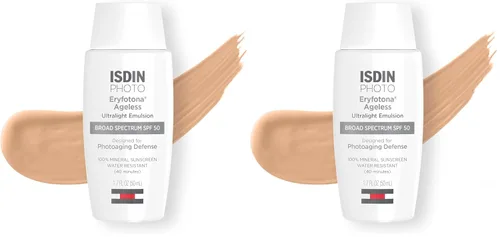 Vista 9 de ISDIN Eryfotona Ageless Protector solar óxido de zinc y protector solar 100% mineral tintado SPF 50+ Anti-Aging, 100% Mineral UV Filters