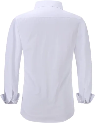 Vista 2 de Camisas de vestir de manga larga para hombre camisa casual con botones y bolsillos de ajuste regular