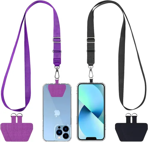 Vista 15 de CACOE Cordón para Teléfono 2 Piezas Correa Ajustable para el Cuello, 4 Piezas Parches, Cordones para Teléfono de Poliéster Multifuncionales