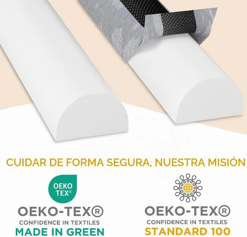 Vista 6 de Protectores de riel de cama para niños pequeños con almohadilla, protector de parachoques plegable de espuma con almohadillas dobles