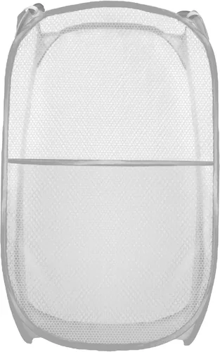 Vista 21 de Cesto de Ropa Plegable Pop Up, Cesta de Ropa de Malla Plegable Extra Grande, 28" x 16" x 16" (Negro)