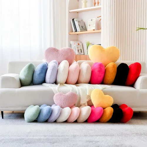 Vista 6 de XVTRU Almohadas de Corazón Negro, Linda Almohada Decorativa de Corazón, Almohadas en Forma de Corazón para Cama, Cojín de Almohada de Decoración