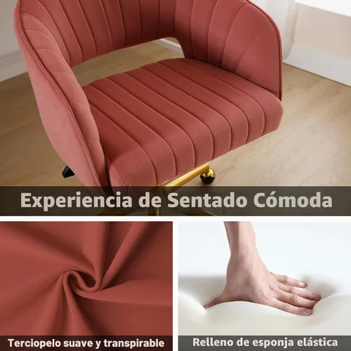 Vista 6 de Silla de escritorio moderna para oficina en casa, 1 unidad, silla giratoria