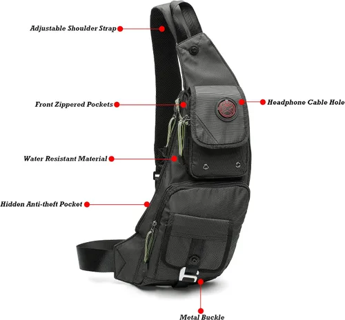 Vista 4 de Nicgid Sling Bag - Mochila bandolera para hombre