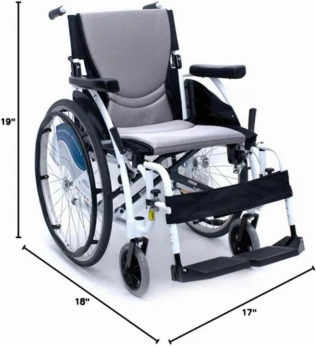 Vista 2 de Karman Healthcare S-Ergo 5 Edición Limitada, Blanco Alpino, 18"x17", 1 unidad Blanco (Alpine White)