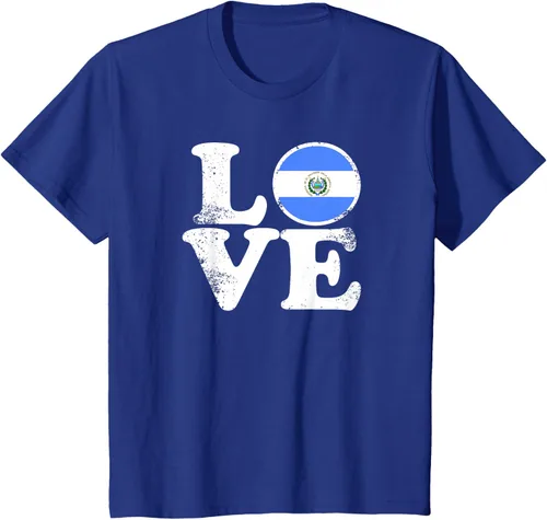 Vista 58 de Love El Salvador Flag tShirt Home Pride Distressed Tee T-Shirt