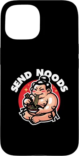 Vista 6 de iPhone 16 Funny Send Noods Sumotori Eating Noodle Japan Sumo Case