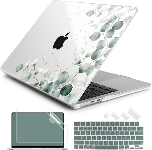 Vista 21 de Batianda Estuche Premium para Nuevo MacBook Air de 15 Pulgadas 2025 M4 2024 2023 con Chip M3 M2 Modelo A3241/A3114/A2941, Estuche Protector de Olas