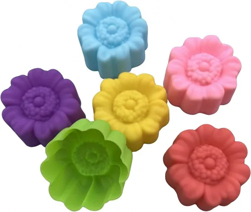 Vista 29 de 36 PCS Moldes para Hornear en Forma de Flor de Silicona Grado Alimenticio Antiadherente Mini Bandejas para Cupcakes, Pudines, Chocolates