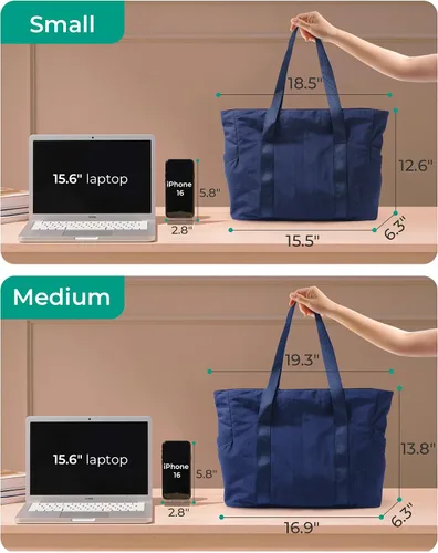 Vista 62 de BAGSMART Bolsa de mano para mujer con cremallera, bolsa de gimnasio con compartimentos, bolsa de trabajo para enfermera, baile, bolsa de yoga