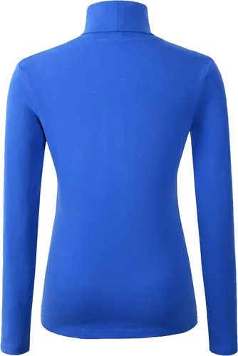 Vista 2 de HieasyFit suéter básico de cuello alto de algodón suave para mujer