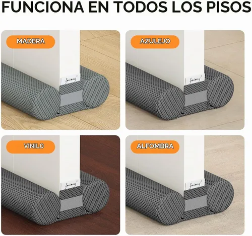Vista 7 de fowong Tapón de corrientes de aire para puerta 30" Tapón de corrientes de aire ajustable debajo de la puerta, sello bloqueador de ruidos para Gris