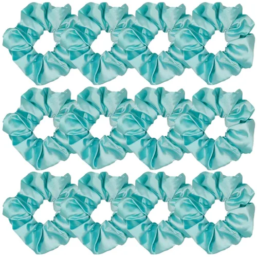 Vista 9 de 12 ligas suaves de seda satinada para el cabello, bandas de moda, lazos elásticos, soportes para cola de caballo, accesorios para mujeres y niñas