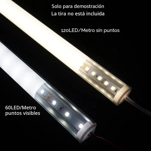 Vista 8 de THMOOTHER Paquete de 20 tiras LED en forma de V de 3.3 pies, sistema de difusor de canal de aluminio, cubierta lechosa extruida con conector