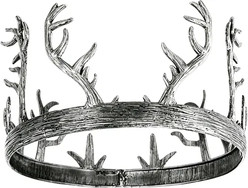 Vista 5 de King Queen - Corona de metal con cuernos redondos para el cabello, accesorios de fiesta para bodas, cumpleaños, cosplay, Halloween Negro