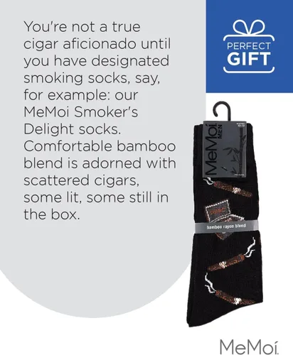 Vista 18 de MeMoi Smoker's Delight Cigar Rayan Blend - Calcetines para hombre
