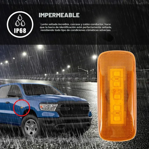 Vista 4 de Luces LED de marcador lateral de guardabarros de cama trasera para camiones Dodge 2010-2017 y Ram 2011-2016 Dually de doble rueda, guardabarros
