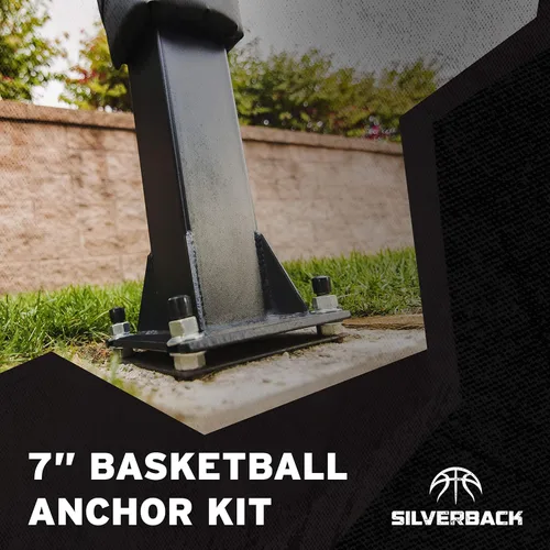 Vista 2 de Silverback Kit de anclaje de aro de baloncesto de 7 pulgadas diseñado para aros de baloncesto Silverback, Portero y Hoopstar