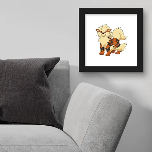 Vista 4 de Trends International Gallery Pops Pokemon - Arte de pared arcanino, versión enmarcada negra, 12 x 12 pulgadas