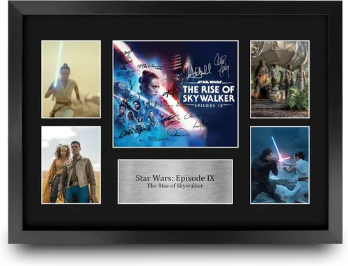 Vista 18 de HWC Trading Star Wars Episodio 1 La Amenaza Fantasma Regalos Presentación Impresa Autografiada Montaje para Fans de Recuerdos de Películas - 16" x