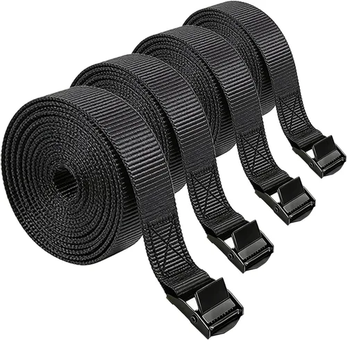 Vista 11 de Correas de amarre de bucle suave, poliéster, paquete de 6 bucles para asegurar cuatrimoto Negro