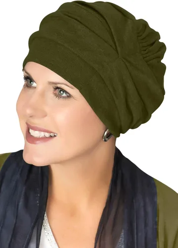 Vista 11 de Trinity Turbante 100% algodón - ¡3 estilos en uno! Sombreros encorvados para quimioterapia, para pacientes con cáncer.