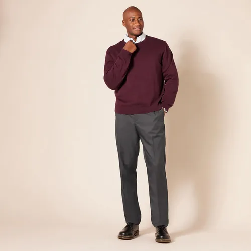 Vista 8 de Tienda Essentials - Pantalón de vestir de corte ajustado y diseño frontal plano para hombre
