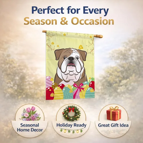 Vista 821 de Caroline's Treasures BB1923GF Bandera decorativa para jardín con diseño de Border Collie, para caza de huevos de Pascua, para jardín, jardín, patio