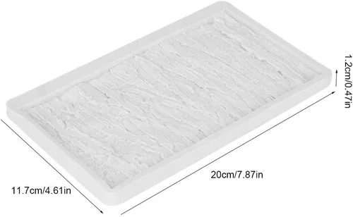 Vista 4 de Zerodis Alfombrilla antiadherente de impresión de fondant con forma de corteza de árbol, de grado alimenticio, de silicona, pan, postres