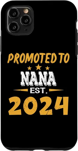 Vista 11 de Funda para iPhone 14 Promoted To NANA Est.2024 Pregnancy Announcement New Baby
