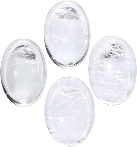 Vista 11 de SUNYIK Piedras de cristal pulido ovaladas para la preocupación del pulgar, piedra curativa de palma de bolsillo para aliviar la ansiedad