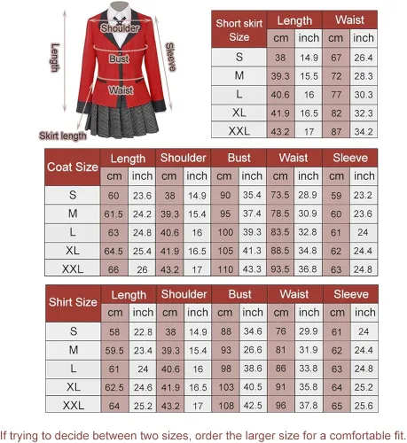 Vista 2 de Disfraz de Halloween para mujer, disfraz de Runa Yomozuki, cosplay de Runa de anime, cosplay de Halloween, uniforme escolar, conjunto completo