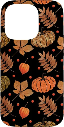 Vista 17 de Otoño hojas y calabazas patrón Halloween otoño regalos caso para iPhone 17
