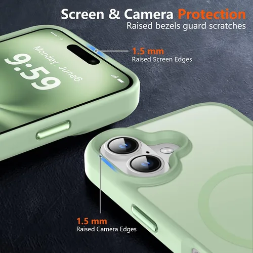 Vista 309 de MOCCA - Funda magnética resistente para iPhone XR de 6.1 pulgadas, compatible con MagSafe, funda con protección contra caídas de grado militar