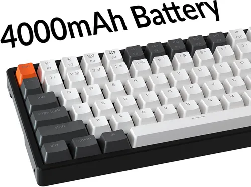 Vista 7 de Keychron K2 - Teclado mecánico con cable Bluetooth inalámbrico con cable USB y interruptor marrón Gateron G Pro teclas de doble disparo