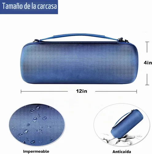 Vista 5 de Comecase - Funda rígida de viaje para JBL Charge 4/Charge 5 impermeable Bluetooth altavoz. Bolsa de almacenamiento para cargador y cable USB
