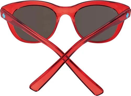 Vista 5 de SPY Lentes de sol ópticas sin límites redondos, lentes de color y contraste que mejoran, Rojo traslúcido