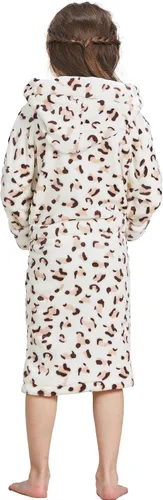 Vista 6 de Pijama con capucha para niños y niñas, suave forro polar, unisex, bata de baño