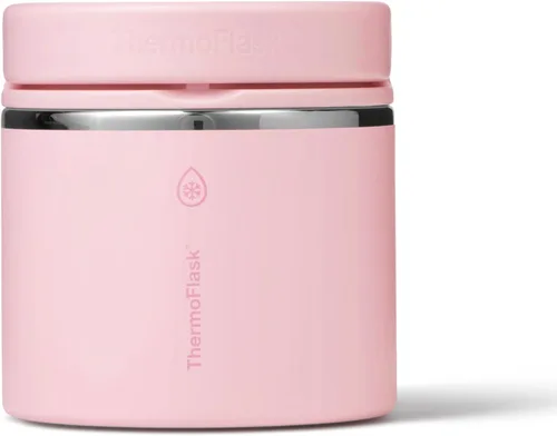 Vista 9 de ThermoFlask Tarro de alimentos aislado con tapa a prueba de fugas (12 onzas, negro) - Recipientes de alimentos de acero inoxidable para comidas