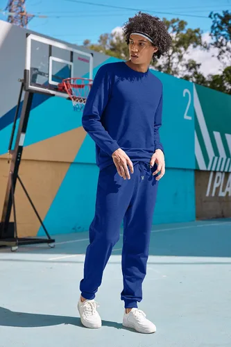 Vista 2 de COOFANDY Chándal para hombre, 2 piezas, manga larga, sin botones, para correr, atlético, casual, sudadera