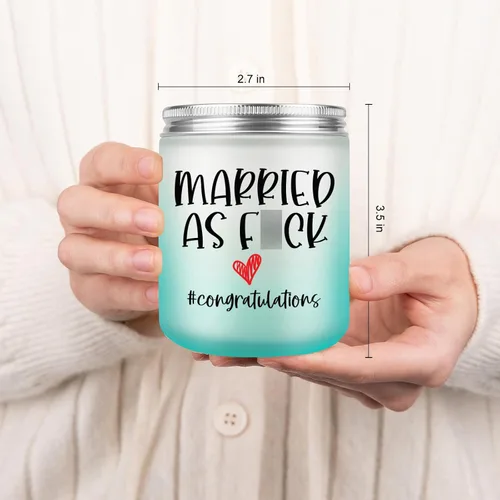 Vista 4 de GSPY Velas perfumadas, regalos para recién casados, regalos divertidos de boda para recién casados, pareja casada, regalos de felicitación de boda