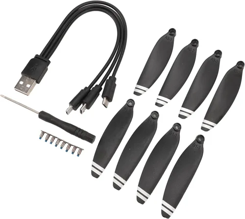 Vista 7 de Pilipane Hélices de 2.5 pulgadas para E88 E58 RC Drone Quadcopter repuesto cuchillas de repuesto de bajo ruido