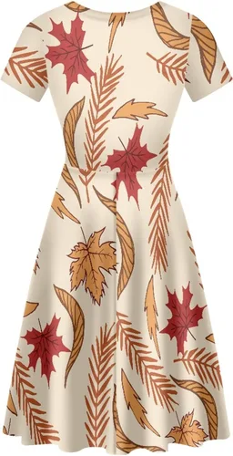 Vista 3 de Youngerbaby Cool Maid - Vestido de Halloween para mujer, vestido midi de verano, vestido casual con vuelo, para festivales