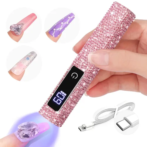 Vista 8 de SAVILAND U V Light for Gel Nails, Mini Handheld U V LED Nail Lamp, 12W Luz A-U V para uñas