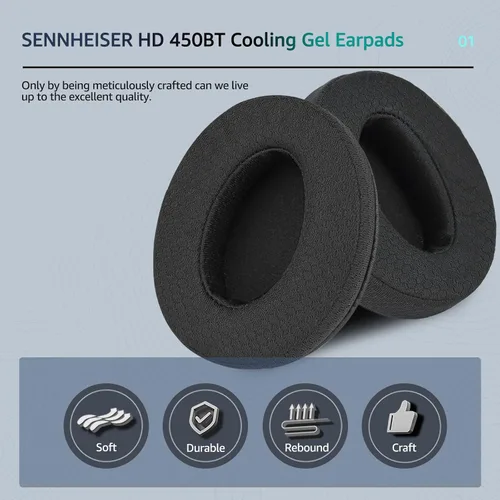Vista 3 de Almohadillas de repuesto especializadas para auriculares Sennheiser, se adapta a HD4.50BT/HD4.50/HD4.50BTNC/HD458BT/HD450/HD450BT, almohadilla