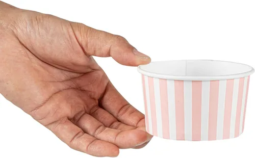 Vista 13 de Restaurantware Coppetta - Vasos de postre de 8 onzas, 200 tazas desechables para helado, tapas se venden por separado, cuencos de papel robustos