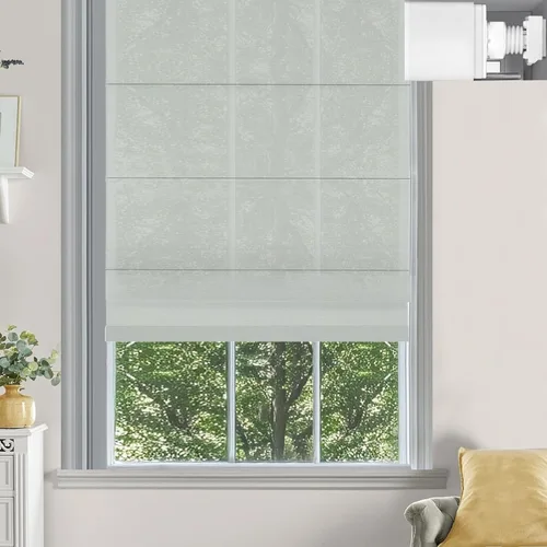 Vista 13 de Changshade Persianas romanas sin cordón para ventanas, sin herramientas, persianas romanas de tamaño personalizado, filtro de luz, persianas Beige
