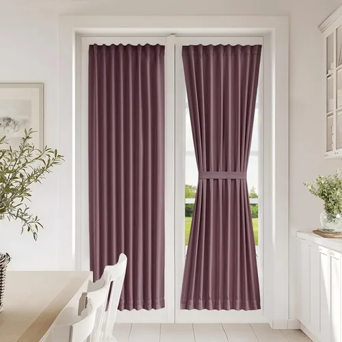 Vista 41 de Vatge Cortinas laterales autoadhesivas para puertas de cristal, sin taladro, extraíble, panel de filtrado de luz, 1 panel, 12 pulgadas de ancho x 60